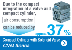 Compact Cylinder with Solenoid Valve CVQ Series